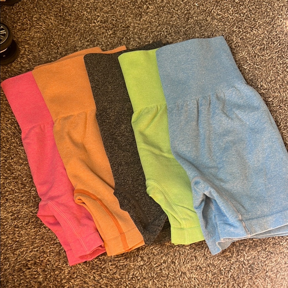 Colorful High-Waisted Shorts Set